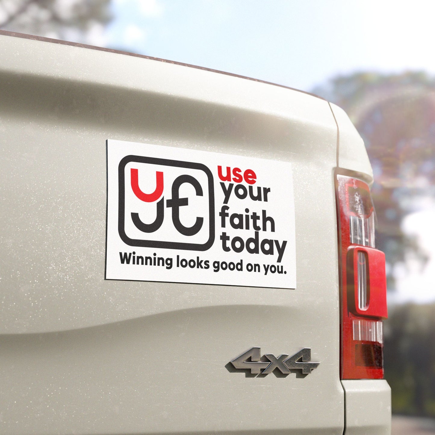 UYFT Car Magnet (7.5x4.5, White)