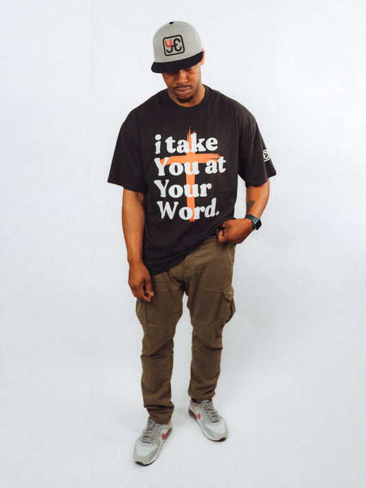 'i take You at Your Word' Oversized Faded Tee