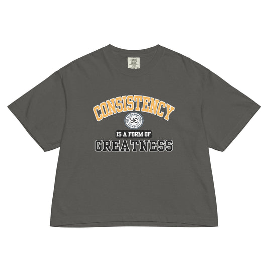 'Consistency U.' Women's Box Tee