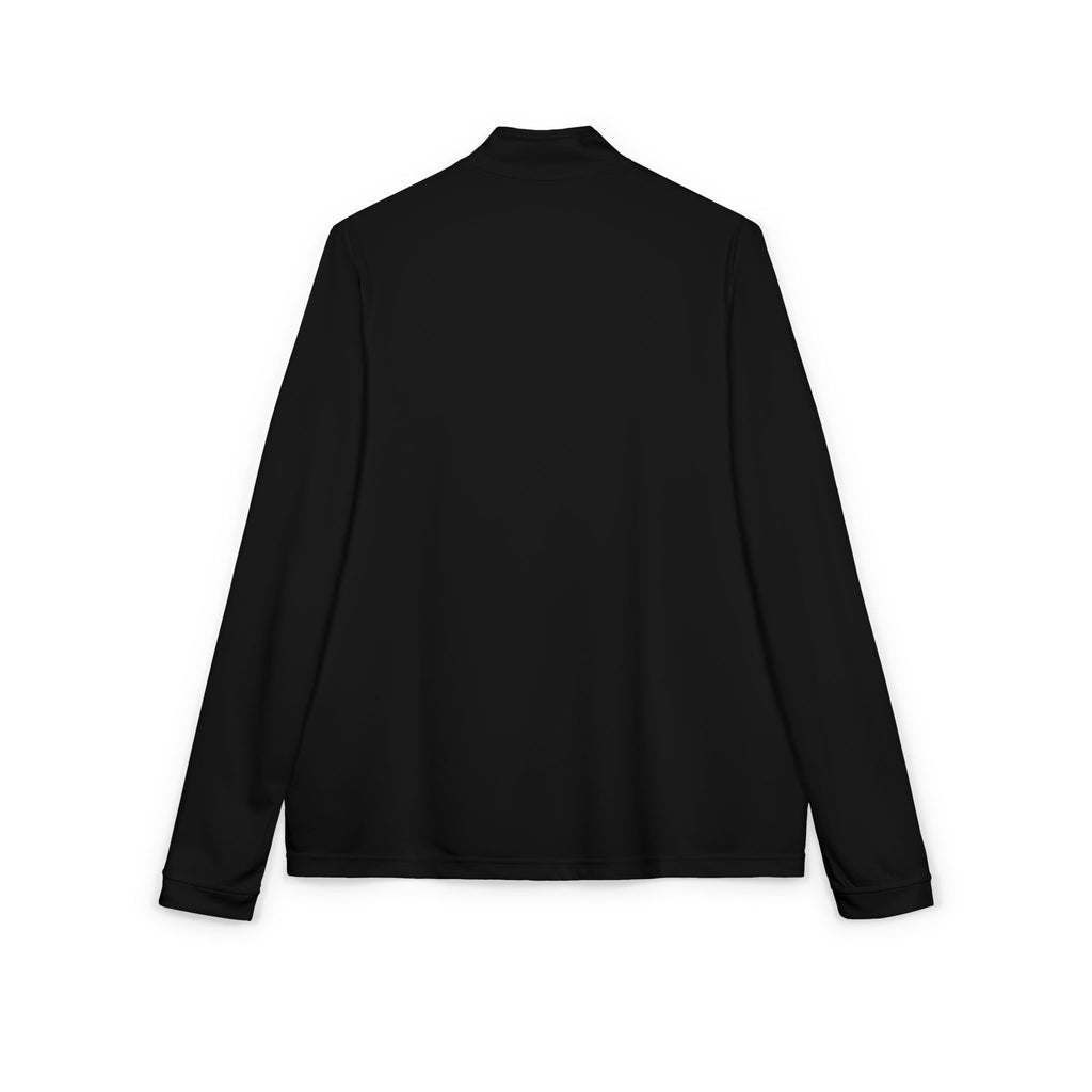 ZAD Embroidered Black Quarter-Zip Pullover — Lightweight adidas® Performance Top