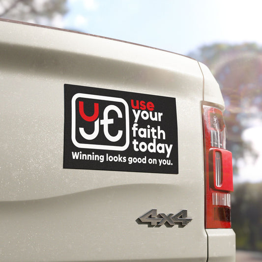 Use Your Faith Today Car Magnet (Black)
