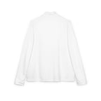 ZAD Embroidered White Quarter-Zip Pullover — Lightweight adidas® Performance Top