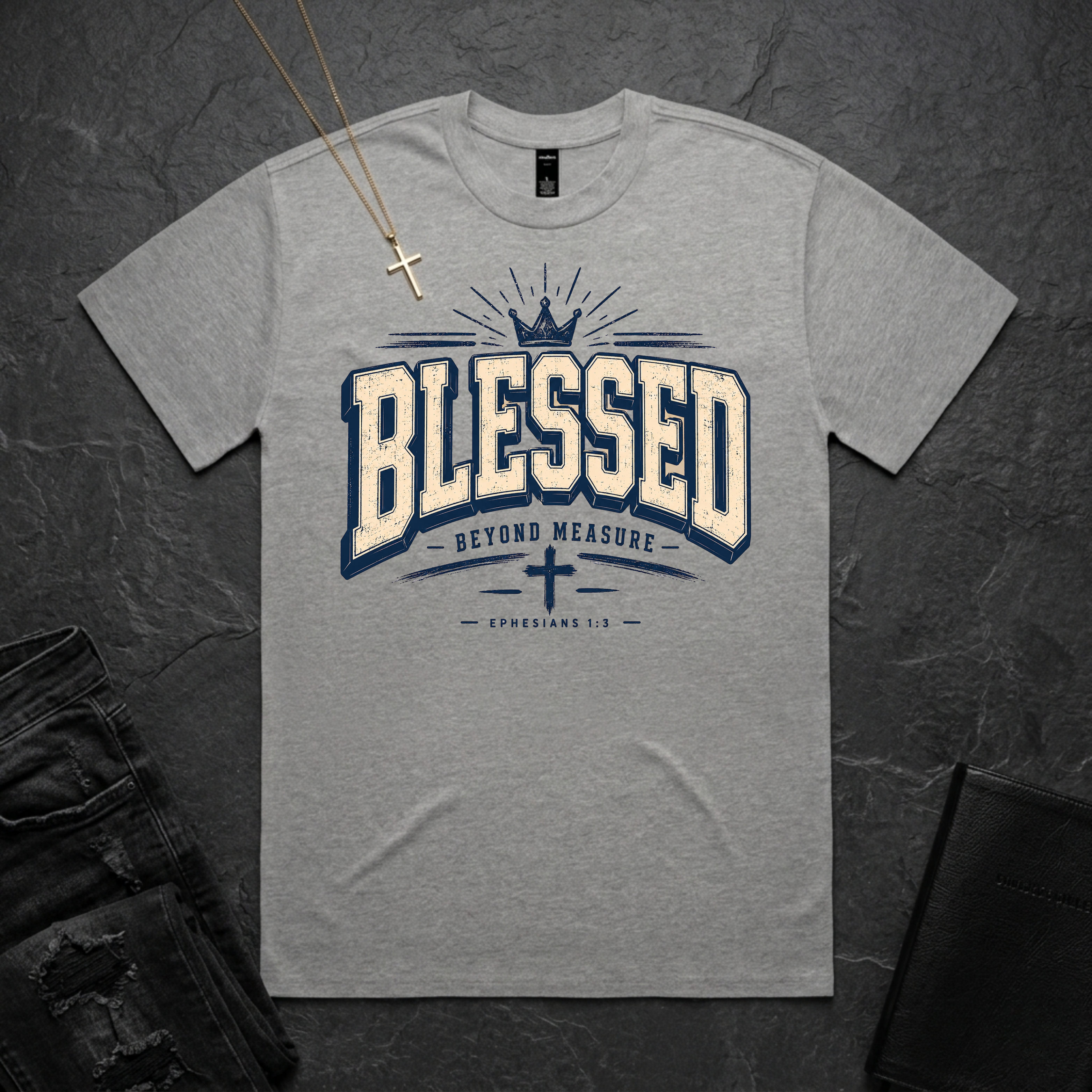 Blessed Beyond Measure Crown BoxTee