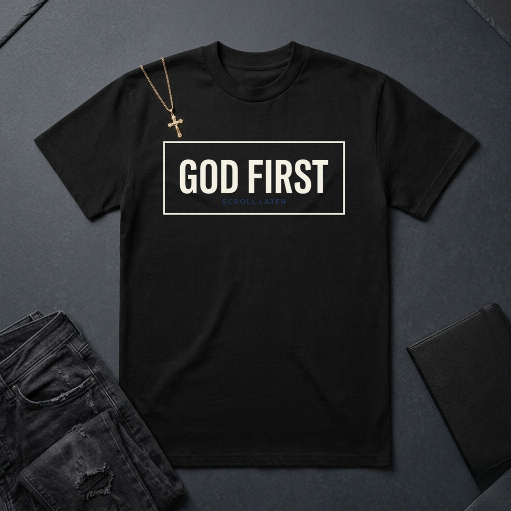 God First, Scroll Later BoxTee