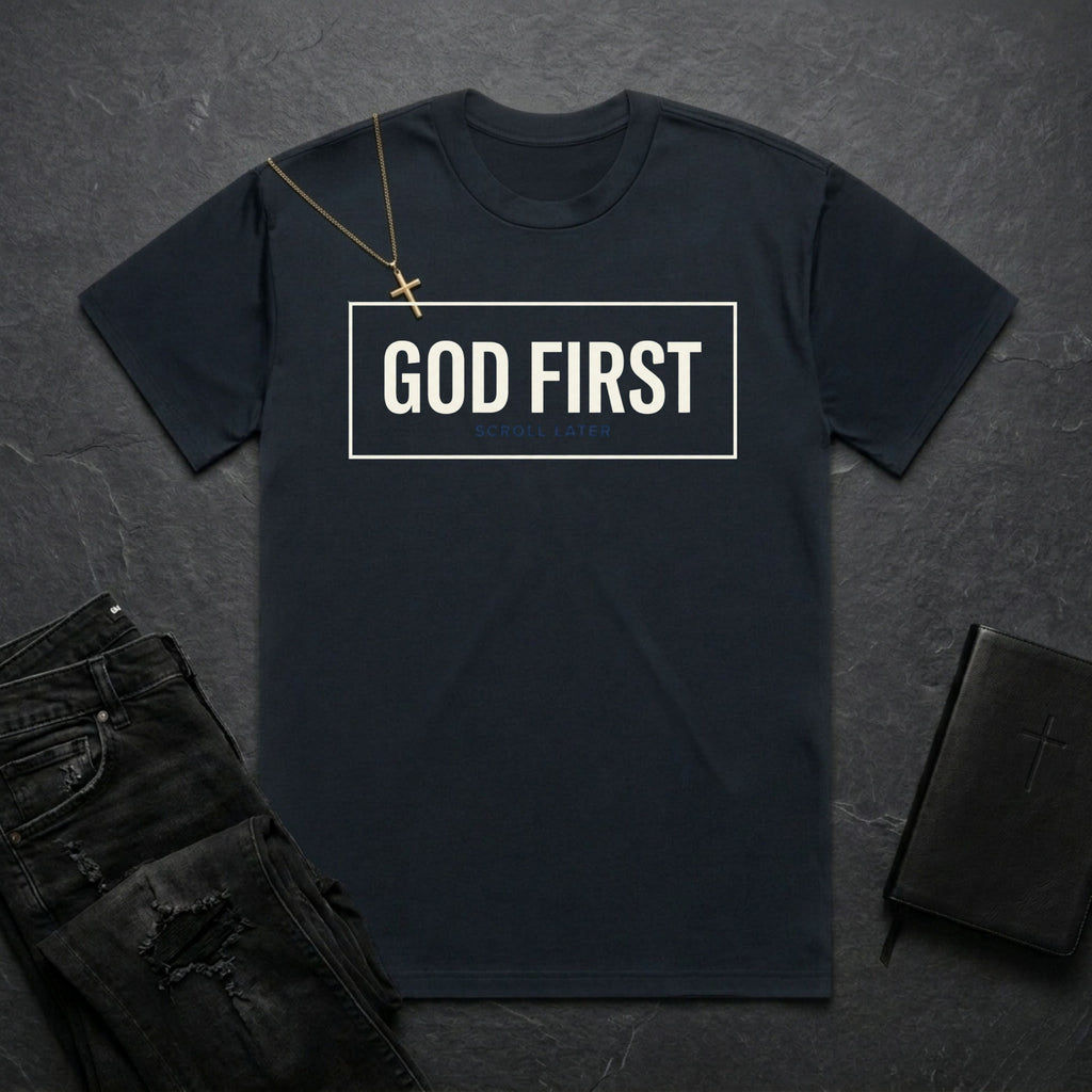 God First, Scroll Later BoxTee