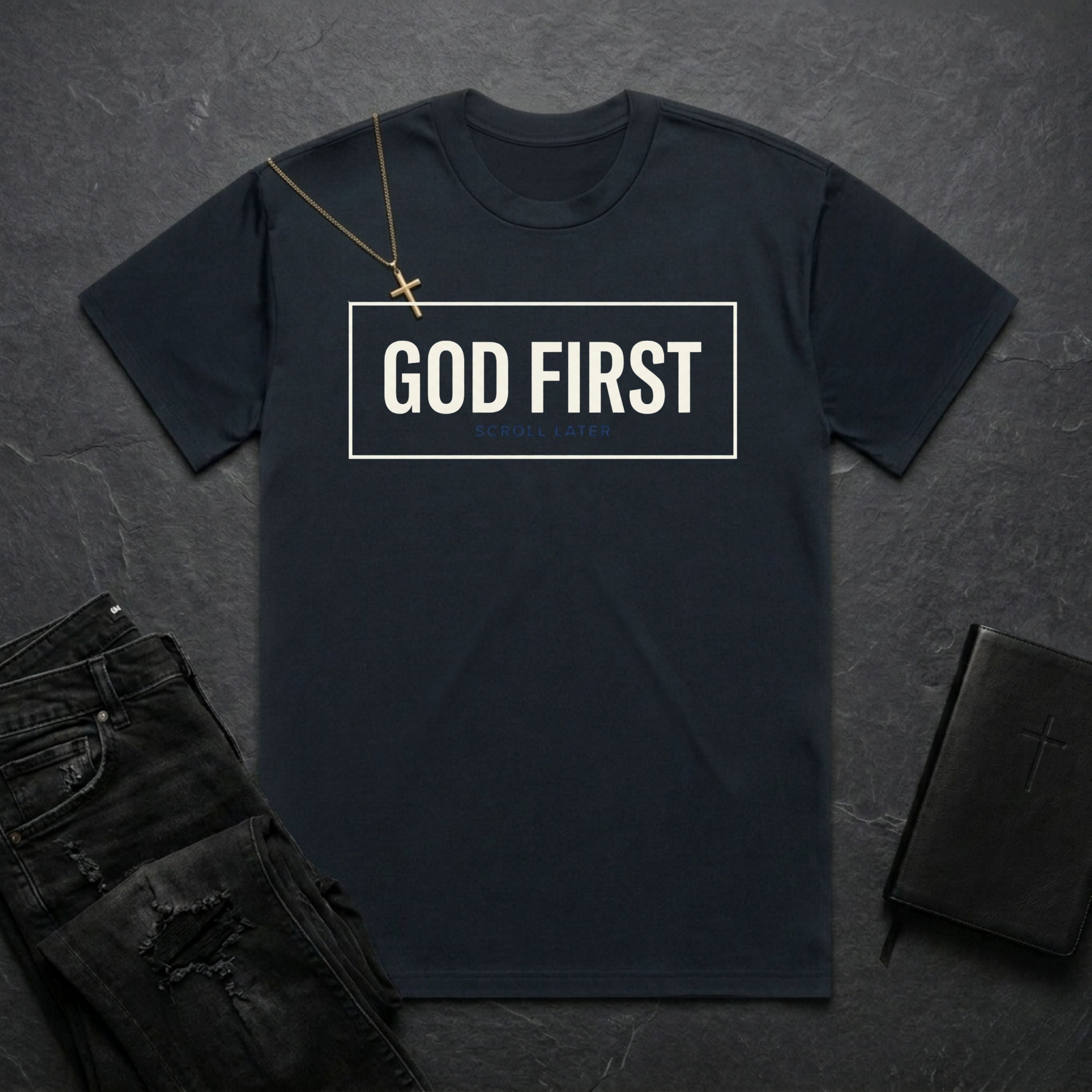 God First, Scroll Later BoxTee