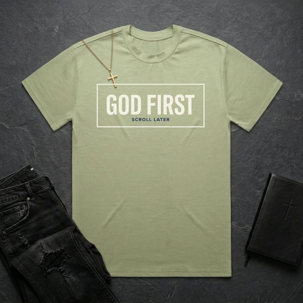 God First, Scroll Later BoxTee