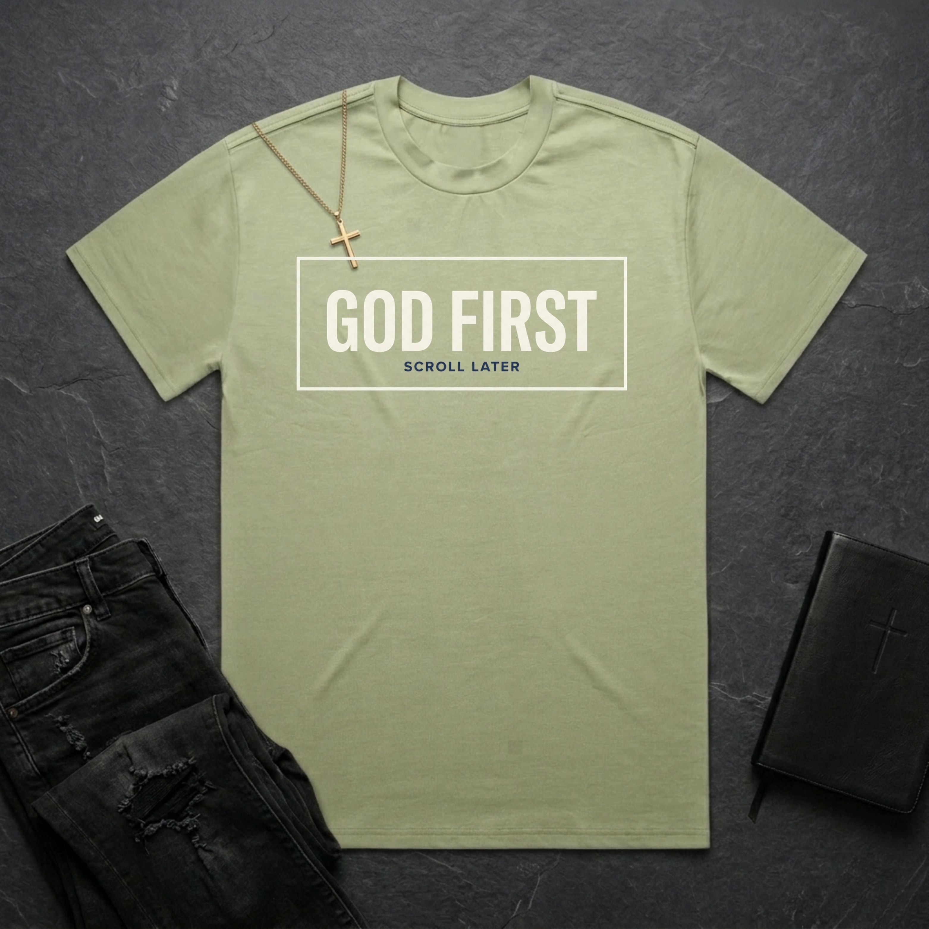 God First, Scroll Later BoxTee