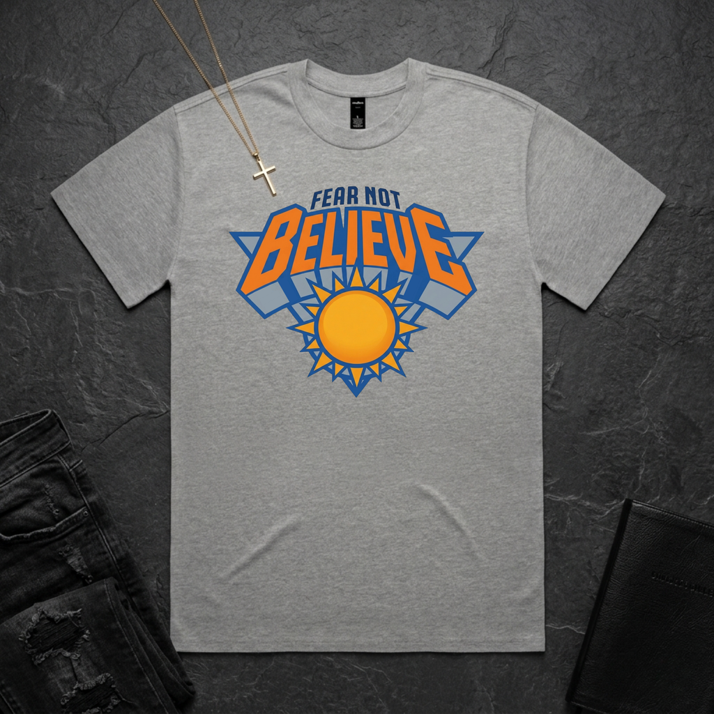 Fear Not, Believe O&B Skies BoxTee