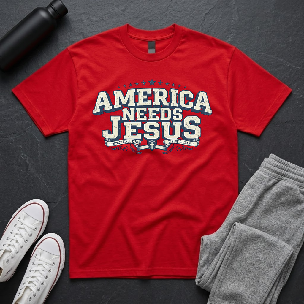 America Needs Jesus BoxTee