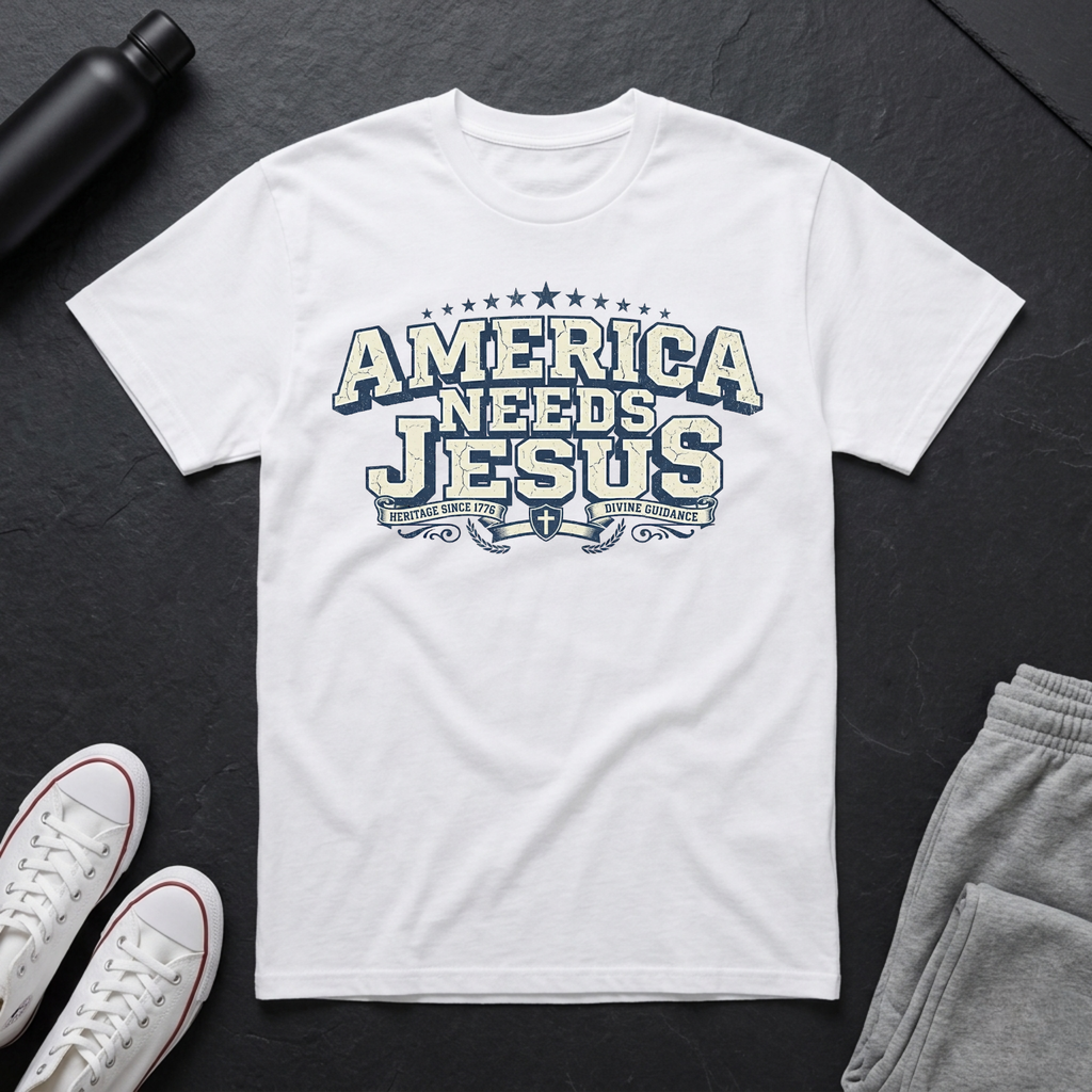 America Needs Jesus BoxTee