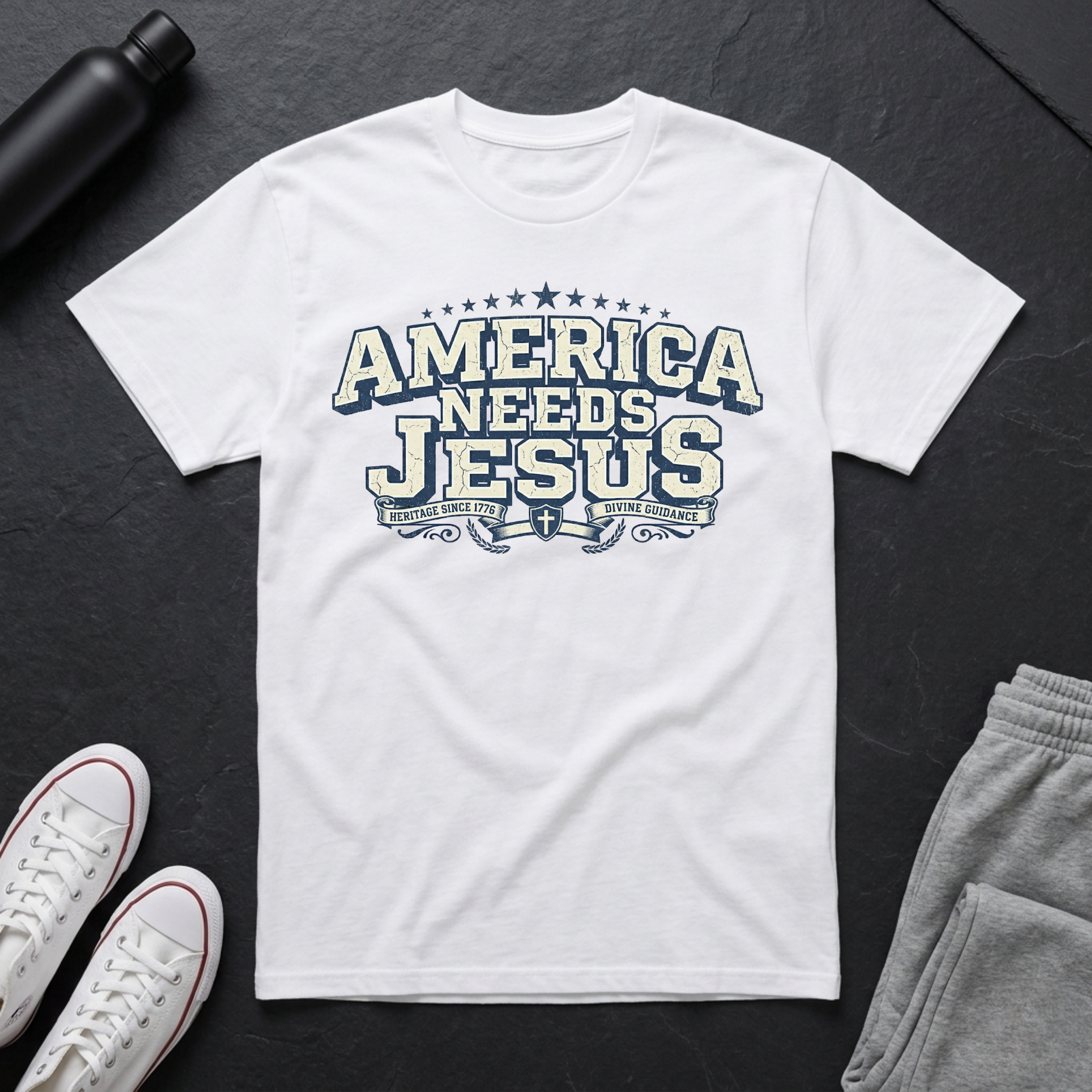 America Needs Jesus BoxTee