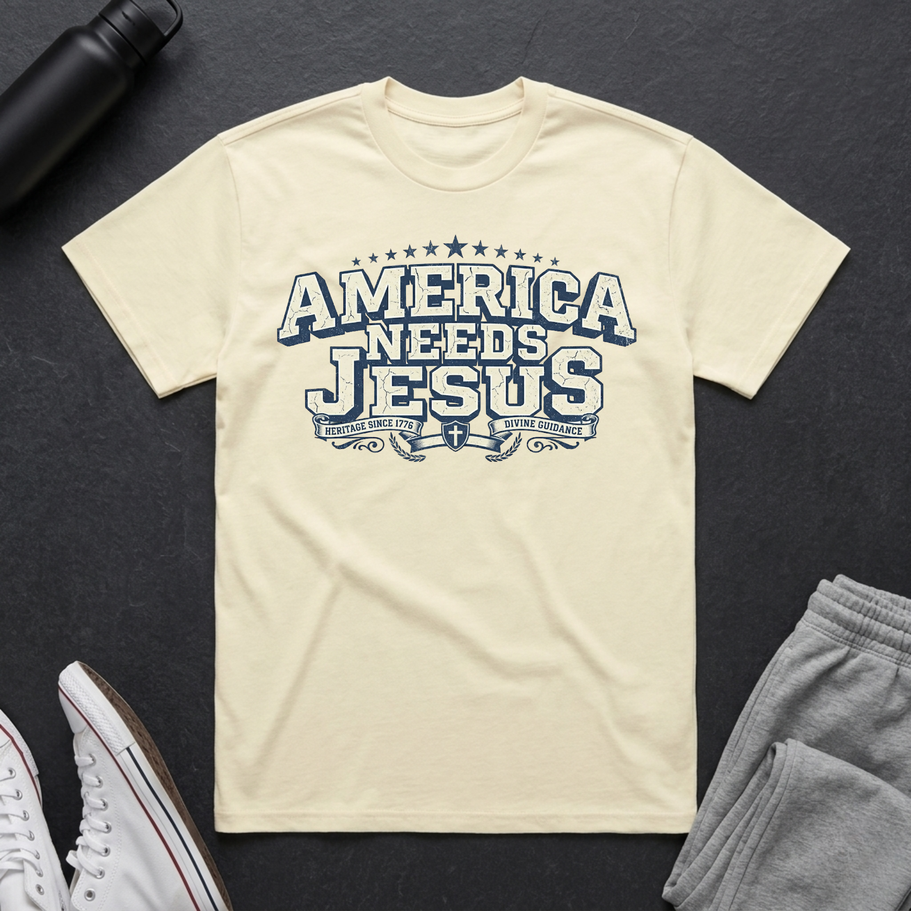 America Needs Jesus BoxTee