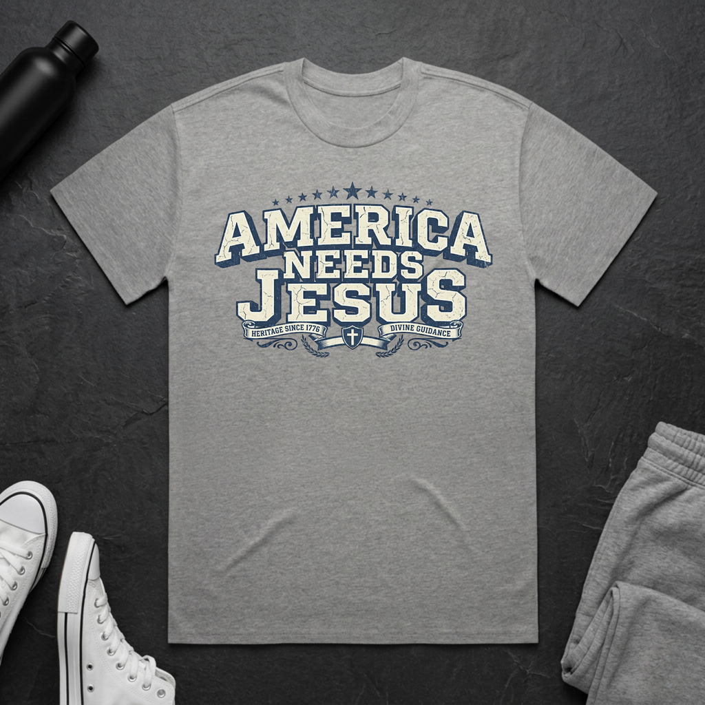 America Needs Jesus BoxTee