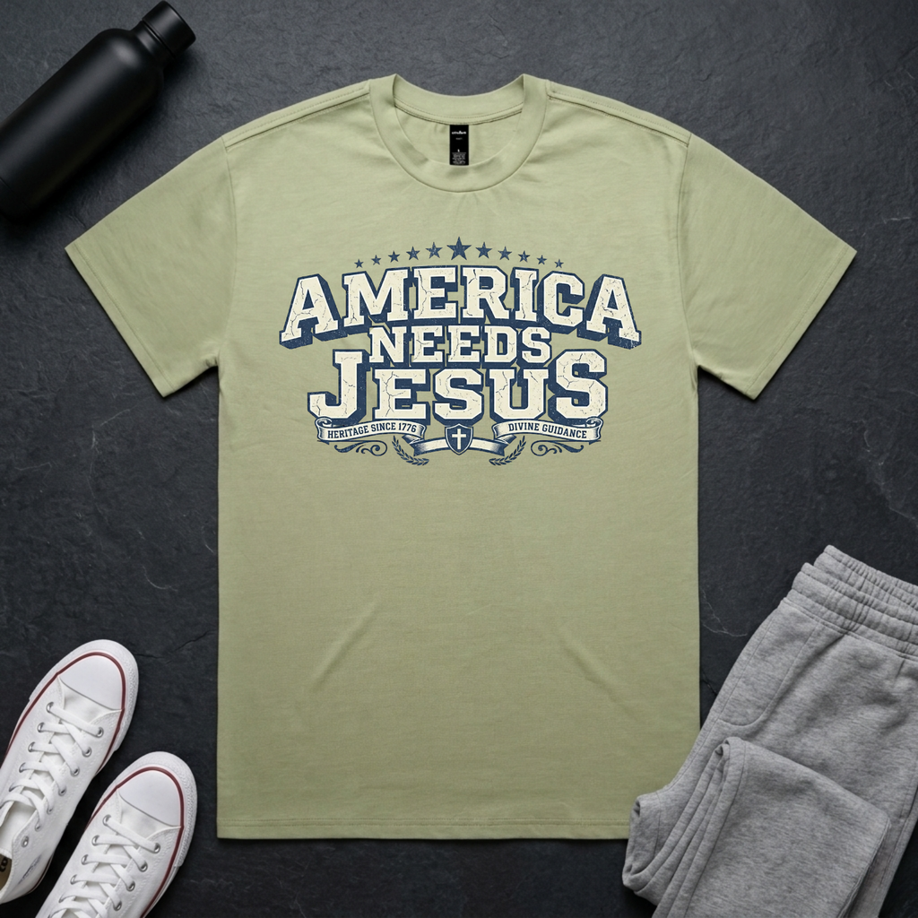 America Needs Jesus BoxTee