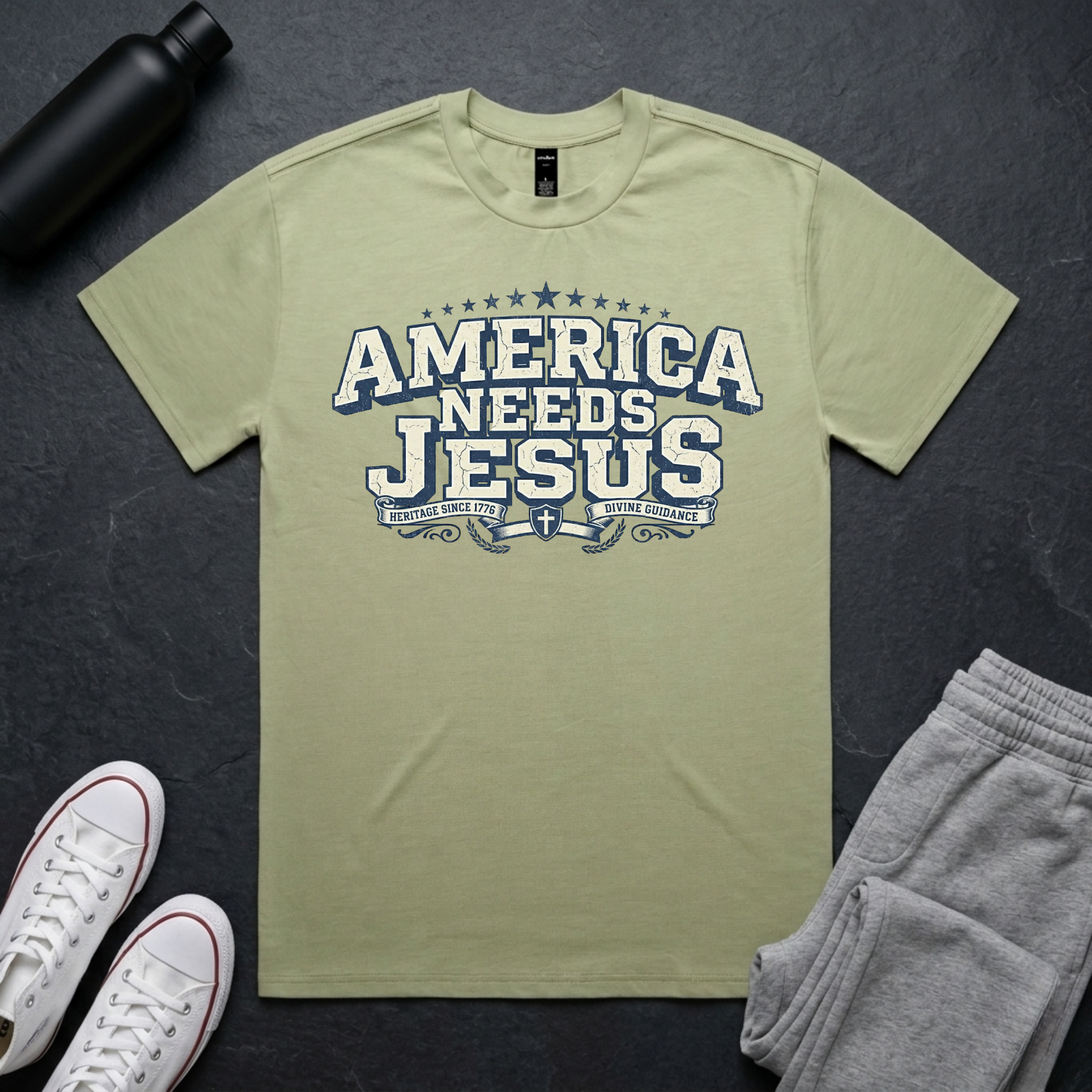 America Needs Jesus BoxTee