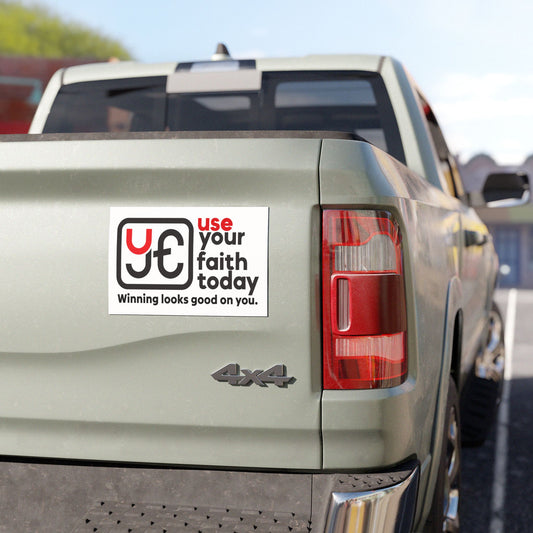 UYFT Car Magnet (7.5x4.5, White)