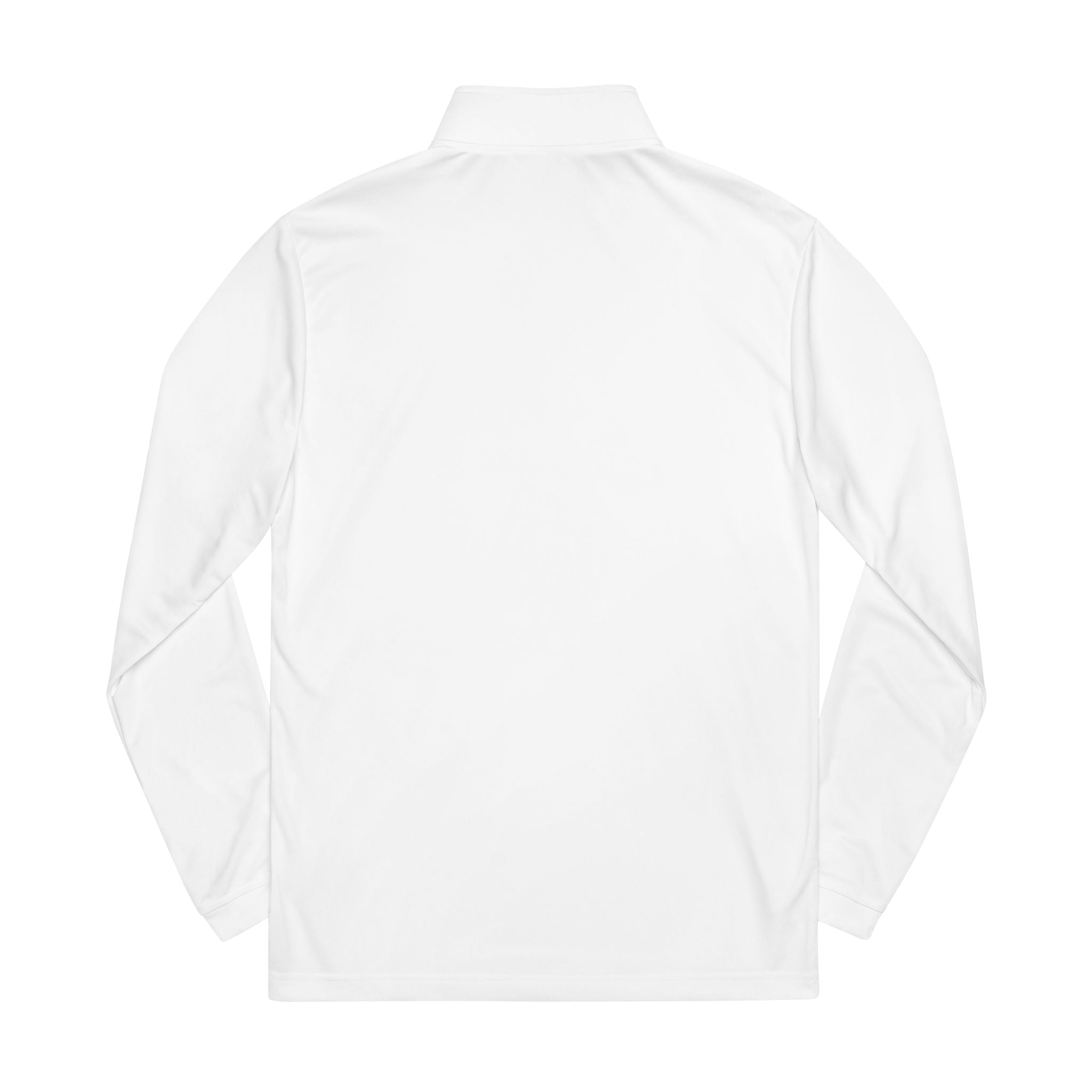 ZAD Embroidered White Quarter-Zip Pullover — Lightweight adidas® Performance Top