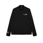 ZAD Embroidered Black Quarter-Zip Pullover — Lightweight adidas® Performance Top