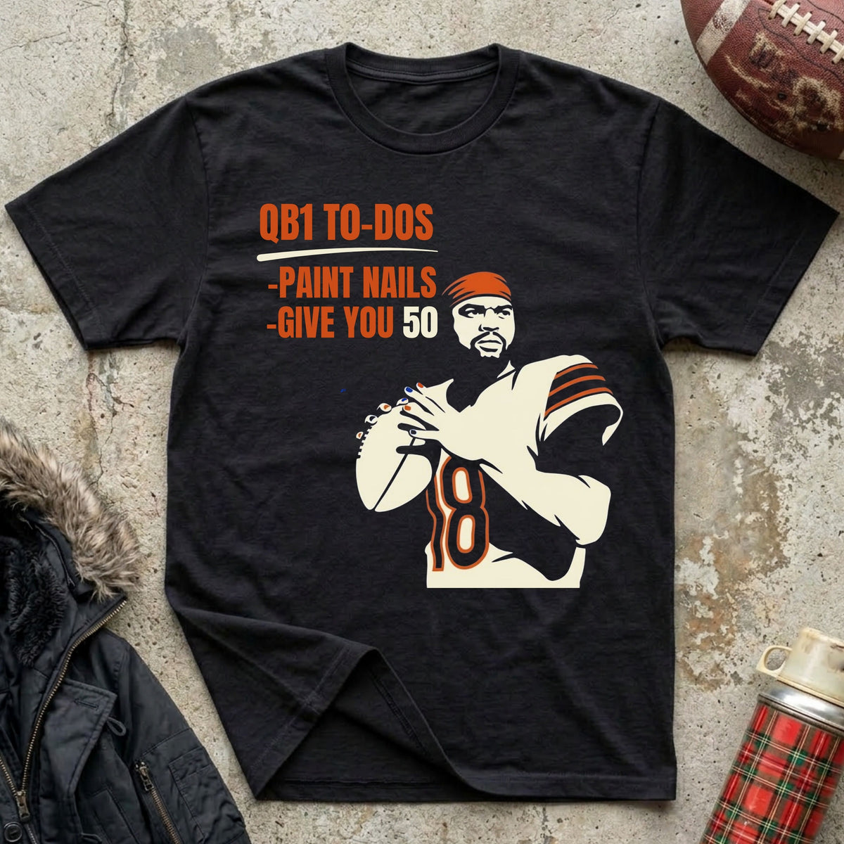 QB1 Paints His Nails Tee