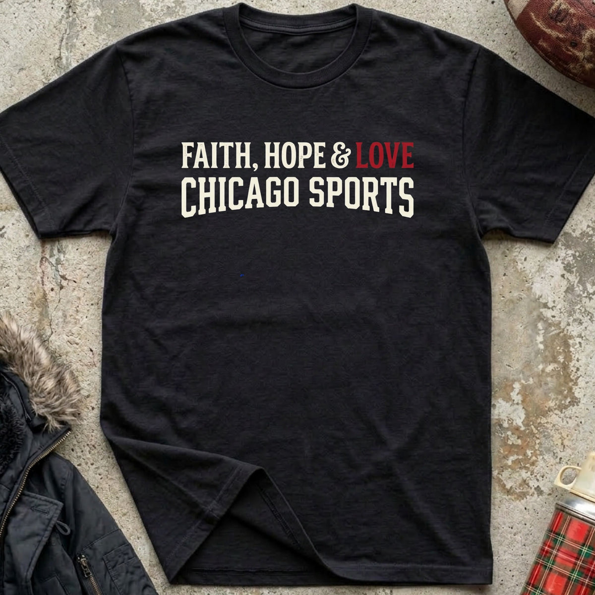 Faith, Hope & Love Chicago Sports Tee