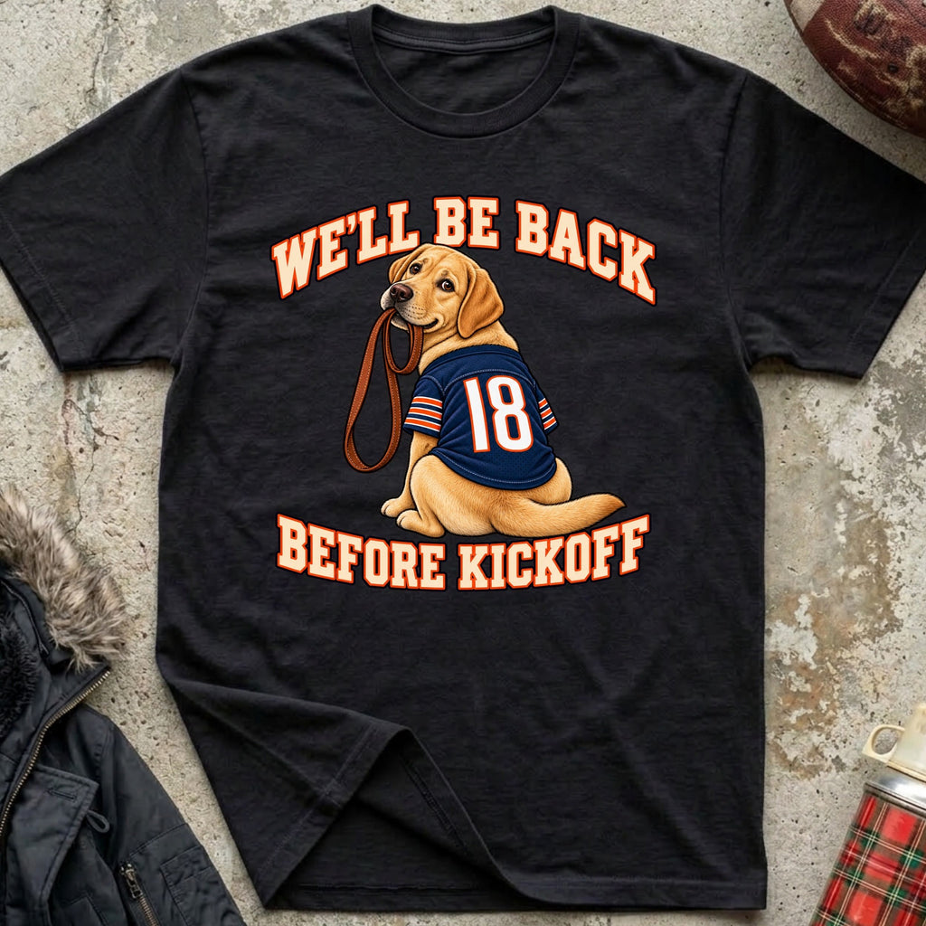 We'll Be Back Before Kickoff Tee (Golden Retriever)