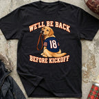 We'll Be Back Before Kickoff Tee (Golden Retriever)