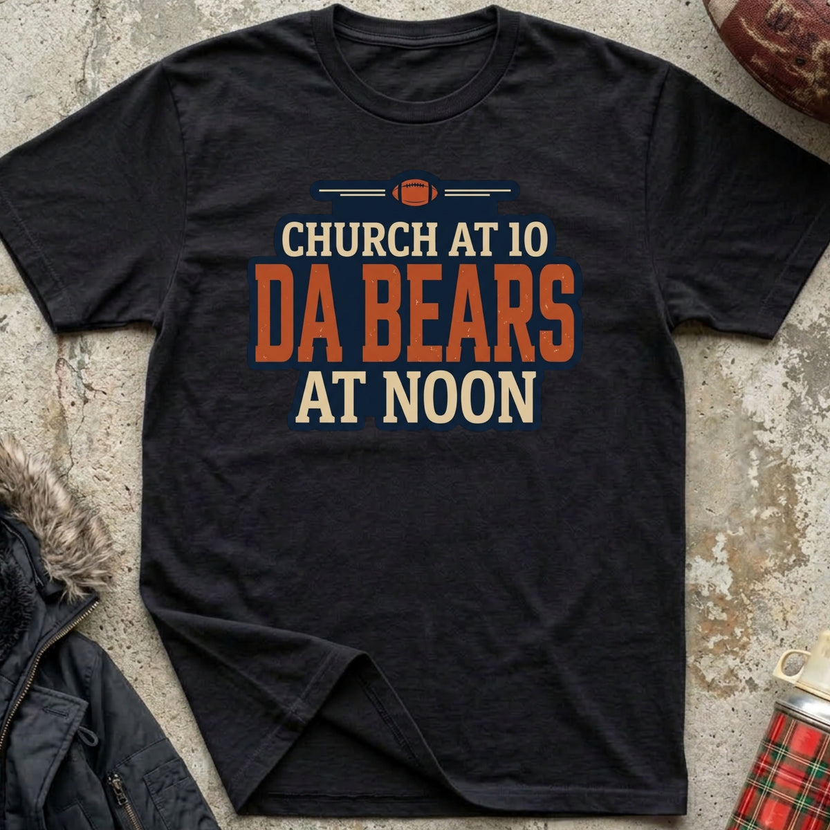 Church At 10, Da Bears At Noon Tee (G)