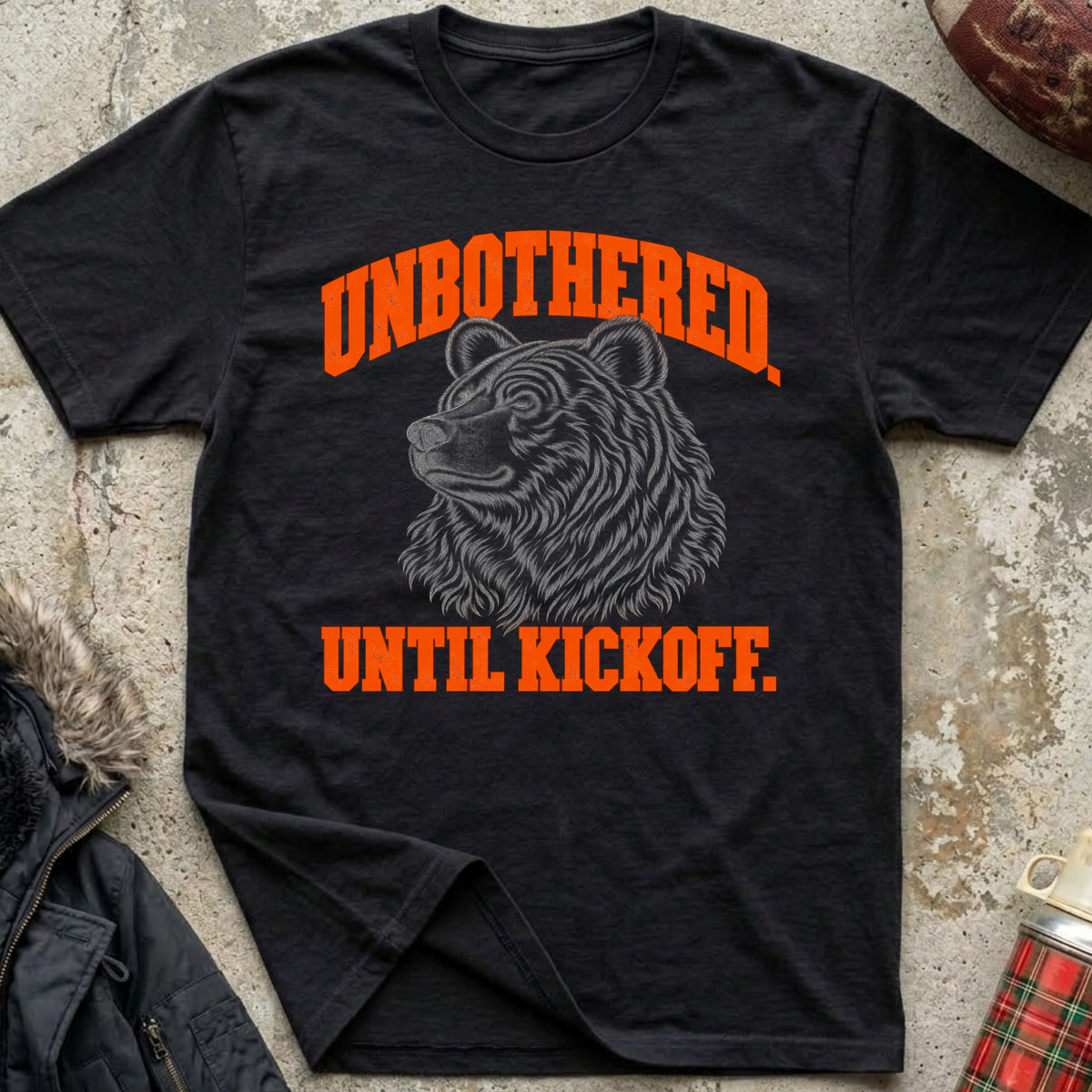 Unbothered. Until Kickoff. Tee