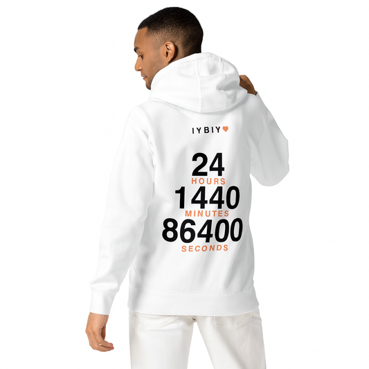 White 'Tick Tock' Hoodie