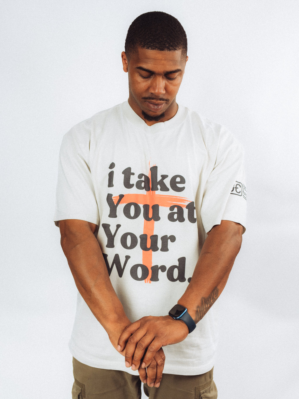 'i take You at Your Word' Oversized Faded Tee
