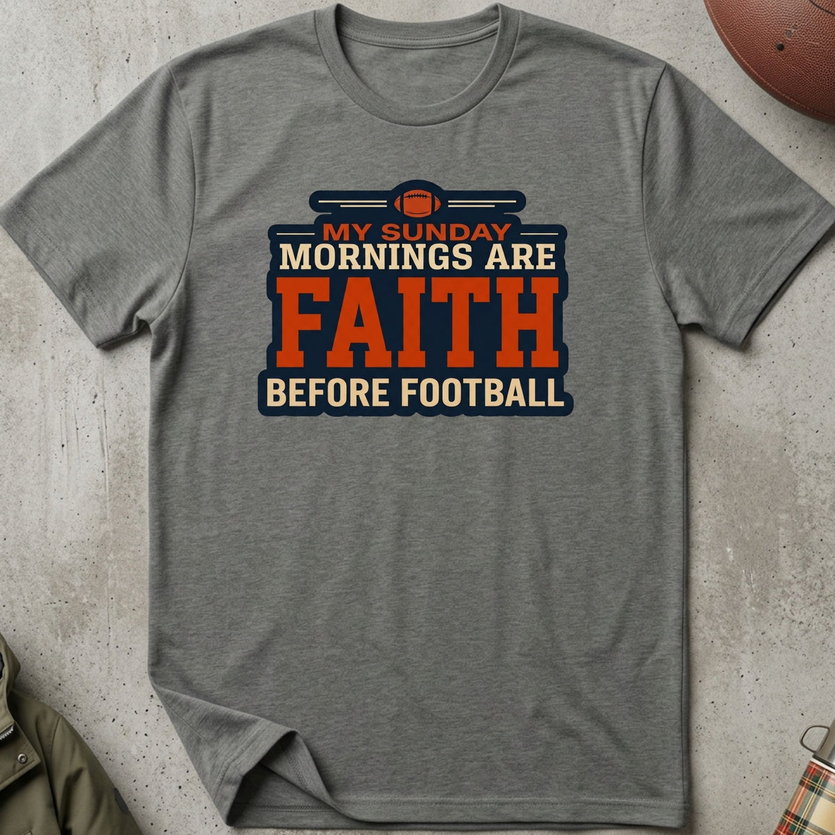 Faith Before Football Tee