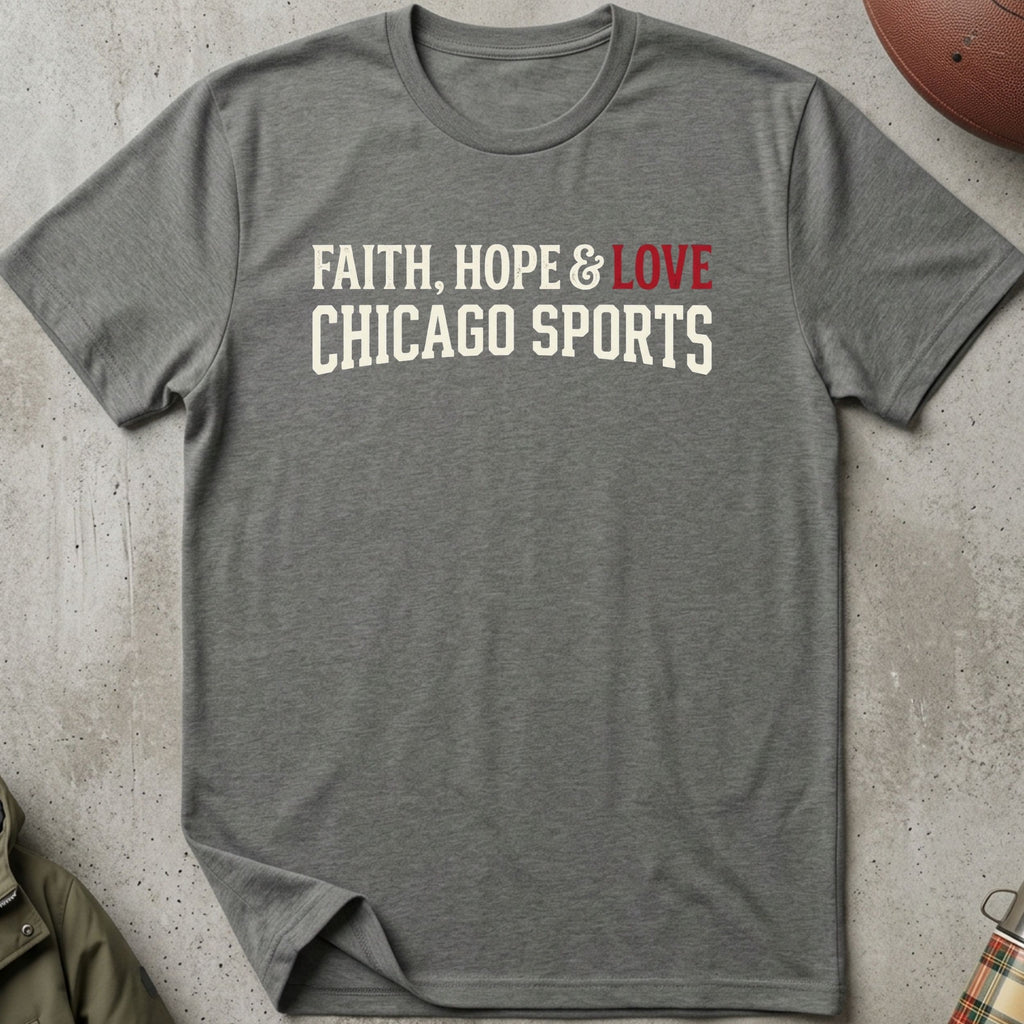 Faith, Hope & Love Chicago Sports Tee