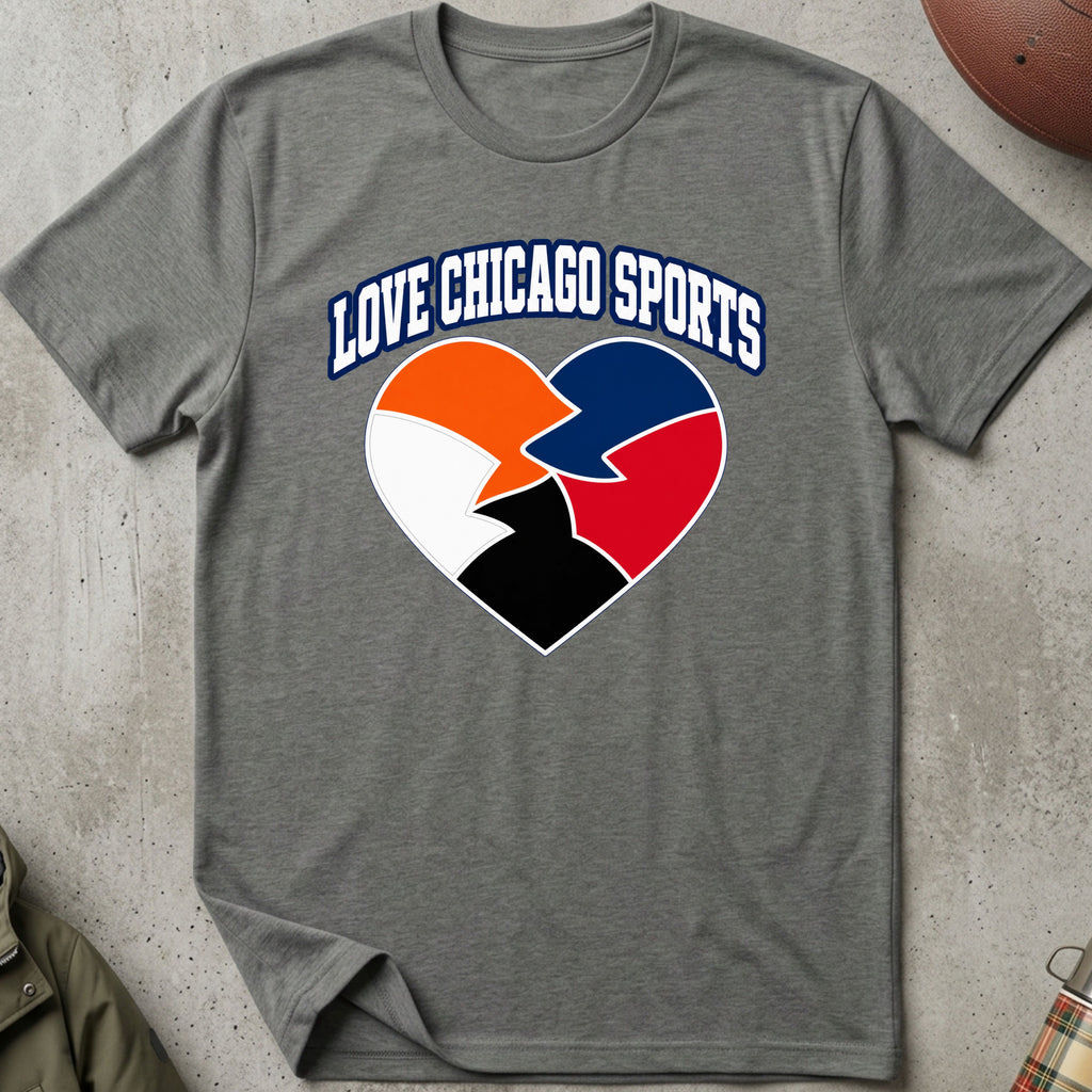 Love Chicago Sports Heart Tee