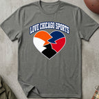 Love Chicago Sports Heart Tee