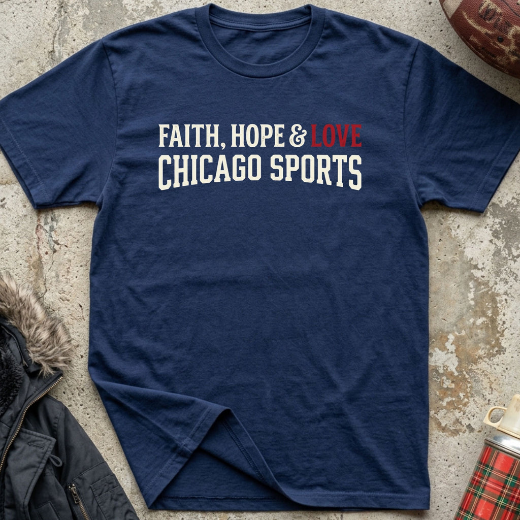 Faith, Hope & Love Chicago Sports Tee