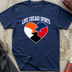 Love Chicago Sports Heart Tee