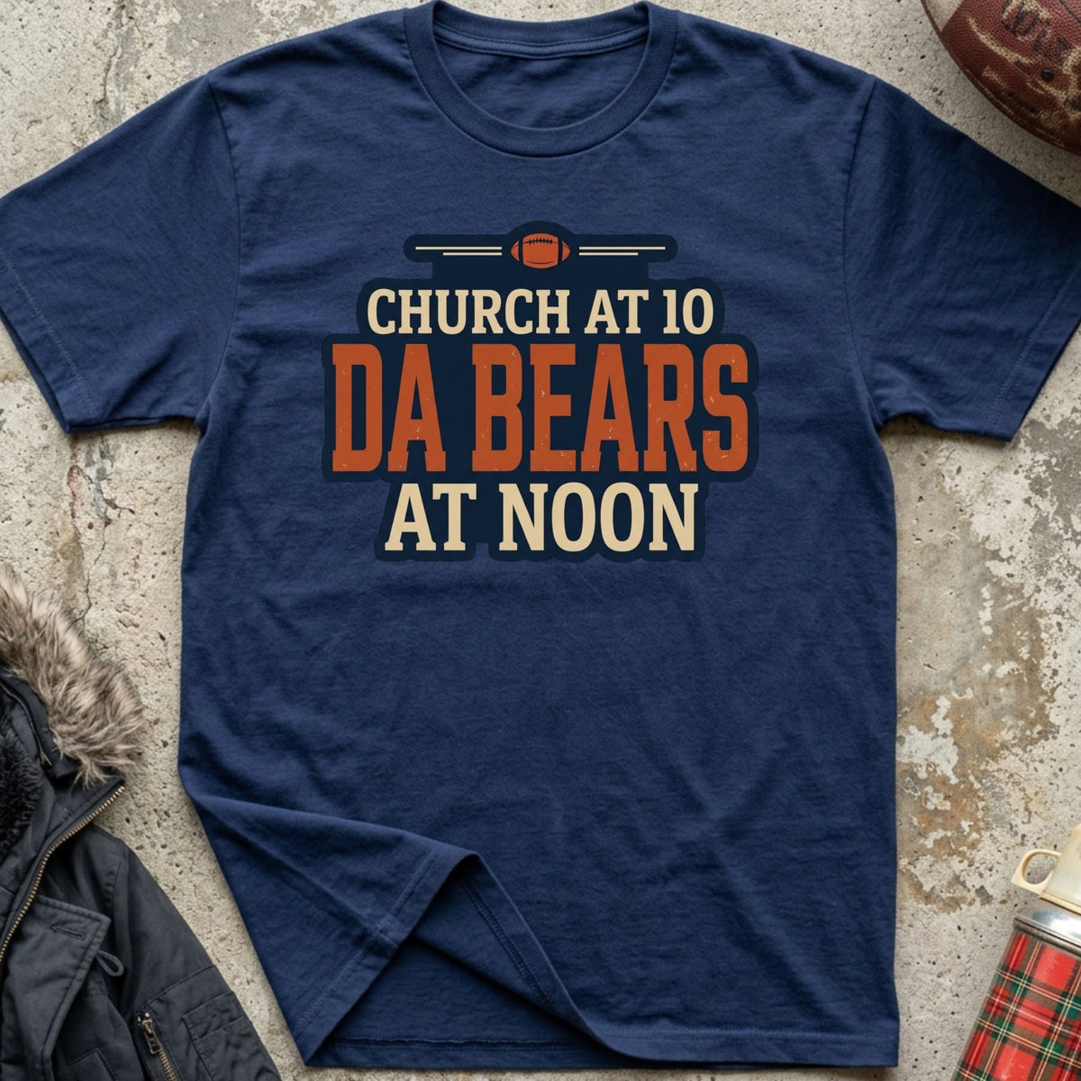 Church At 10, Da Bears At Noon Tee (G)