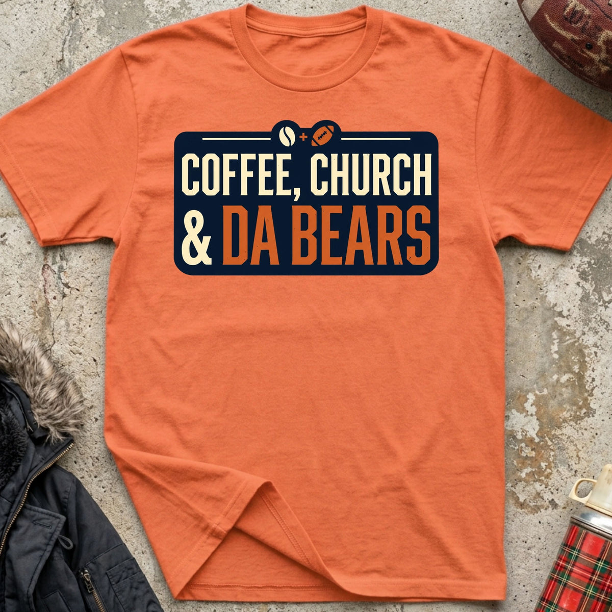 Coffee, Church & Da Bears Tee
