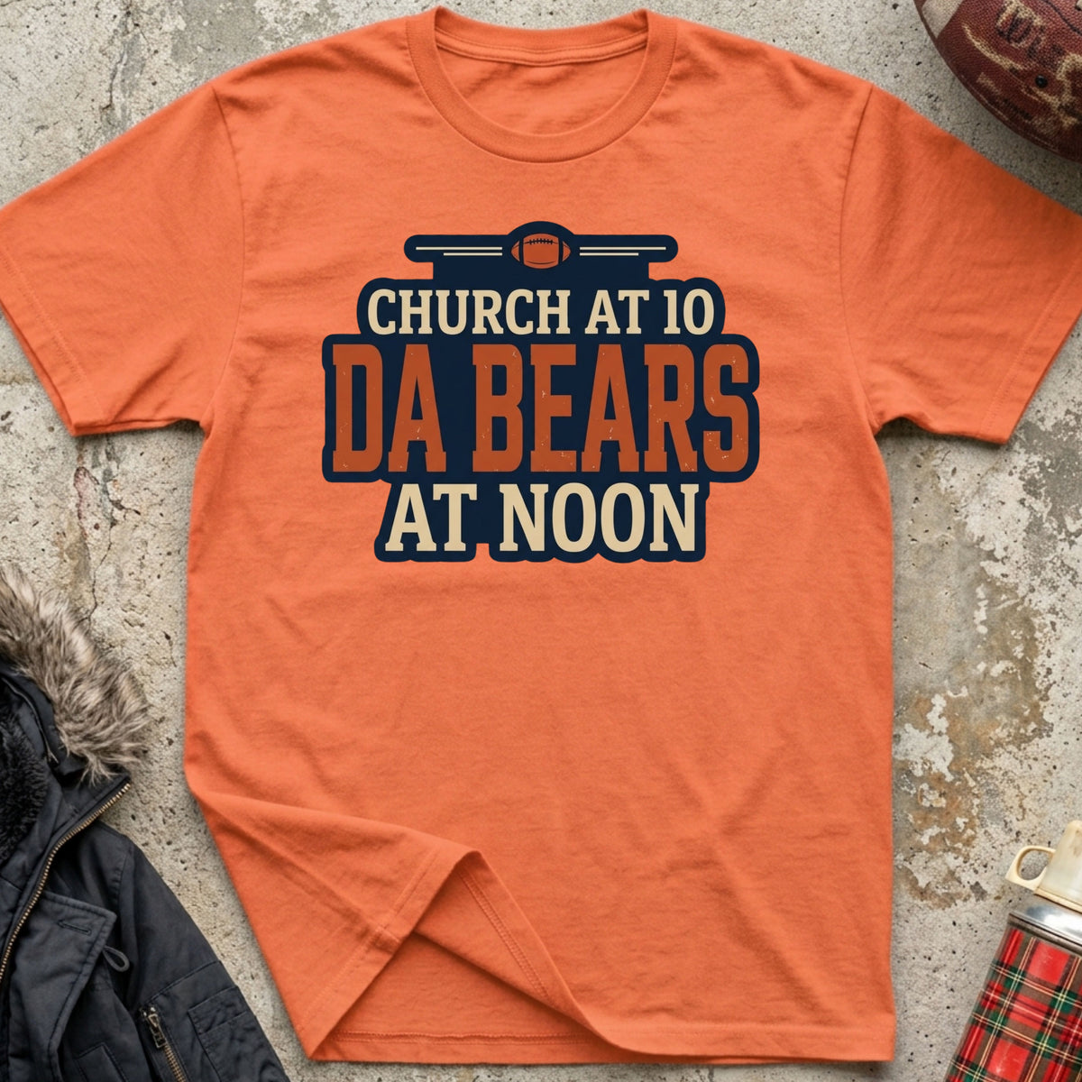 Church At 10, Da Bears At Noon Tee (G)