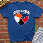 Love Chicago Sports Heart Tee
