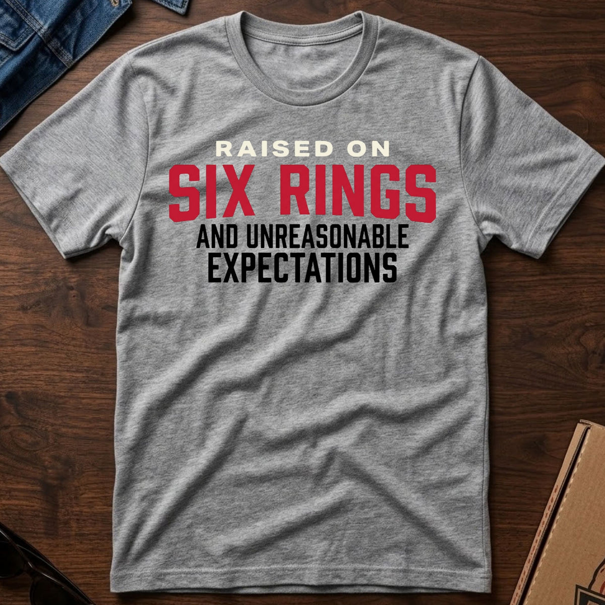 Raised On 6 Rings Tee