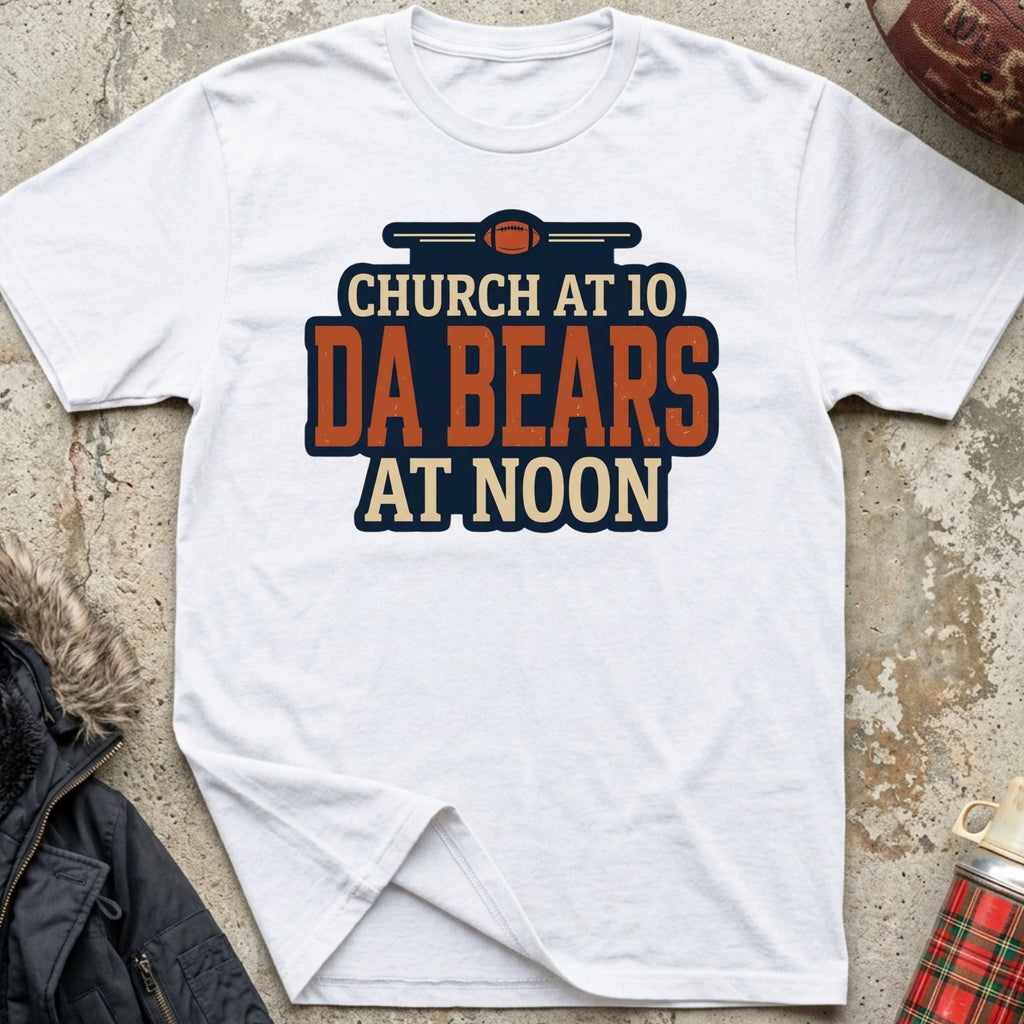Church At 10, Da Bears At Noon Tee (G)