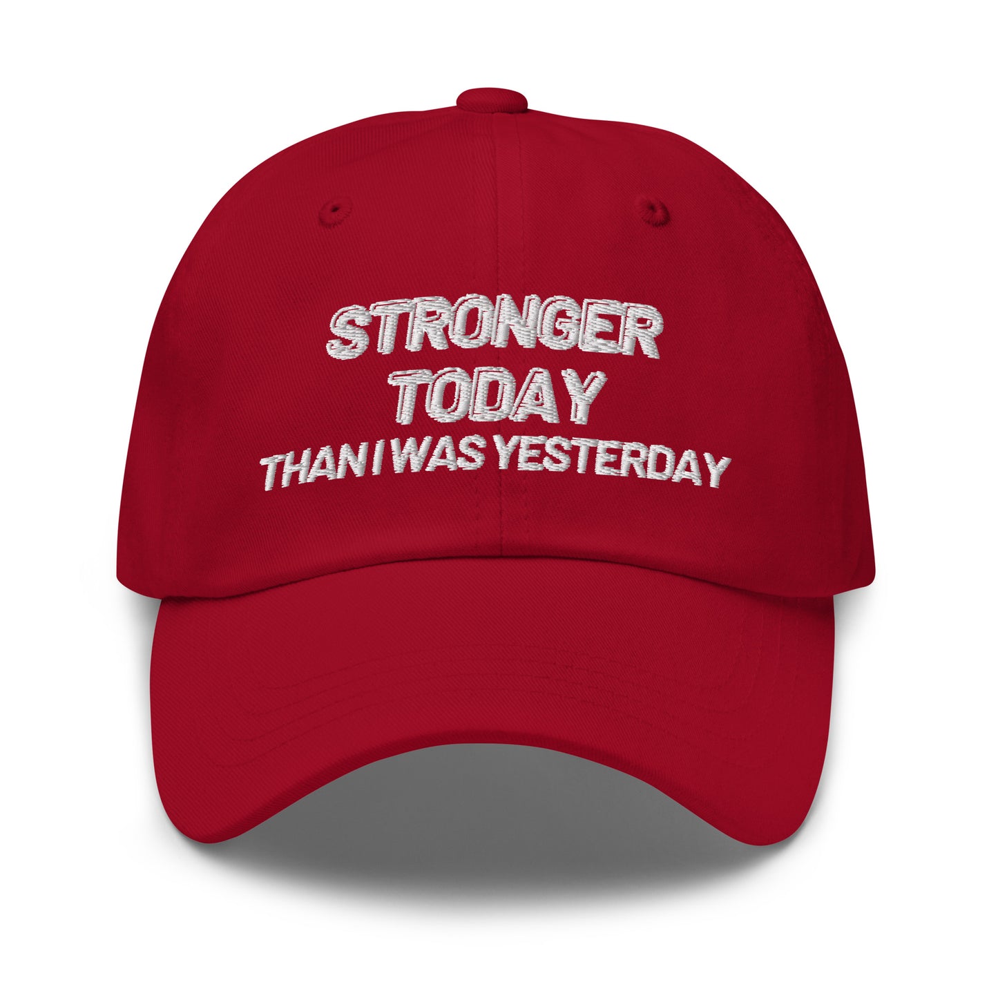 'Stronger Today' Embroidered Dad hat