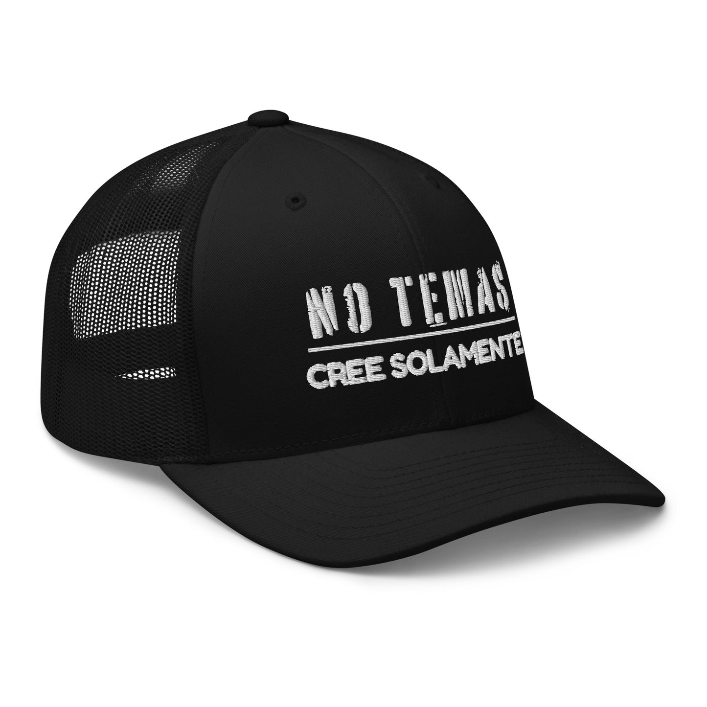 'No Temas' Embroidered Trucker