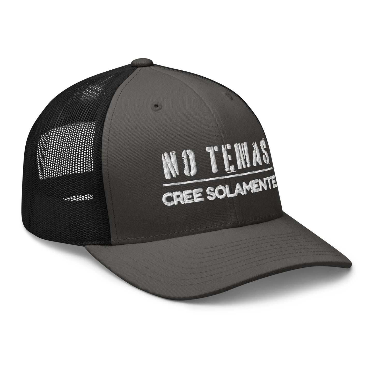 'No Temas' Embroidered Trucker