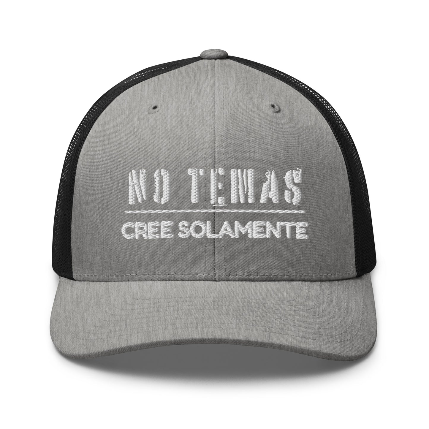 'No Temas' Embroidered Trucker