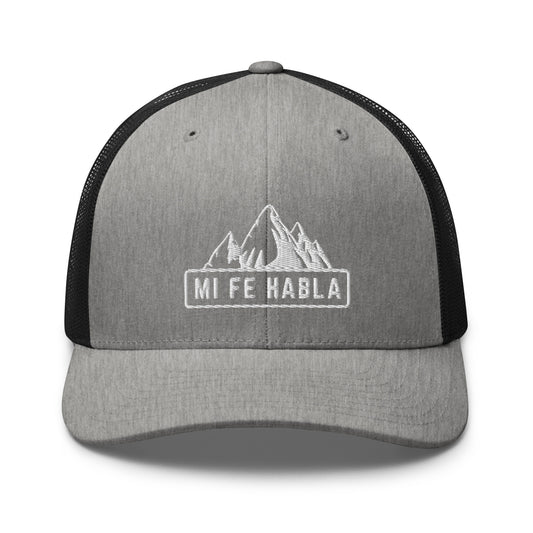 'Mi Fe Habla' Embroidered Trucker