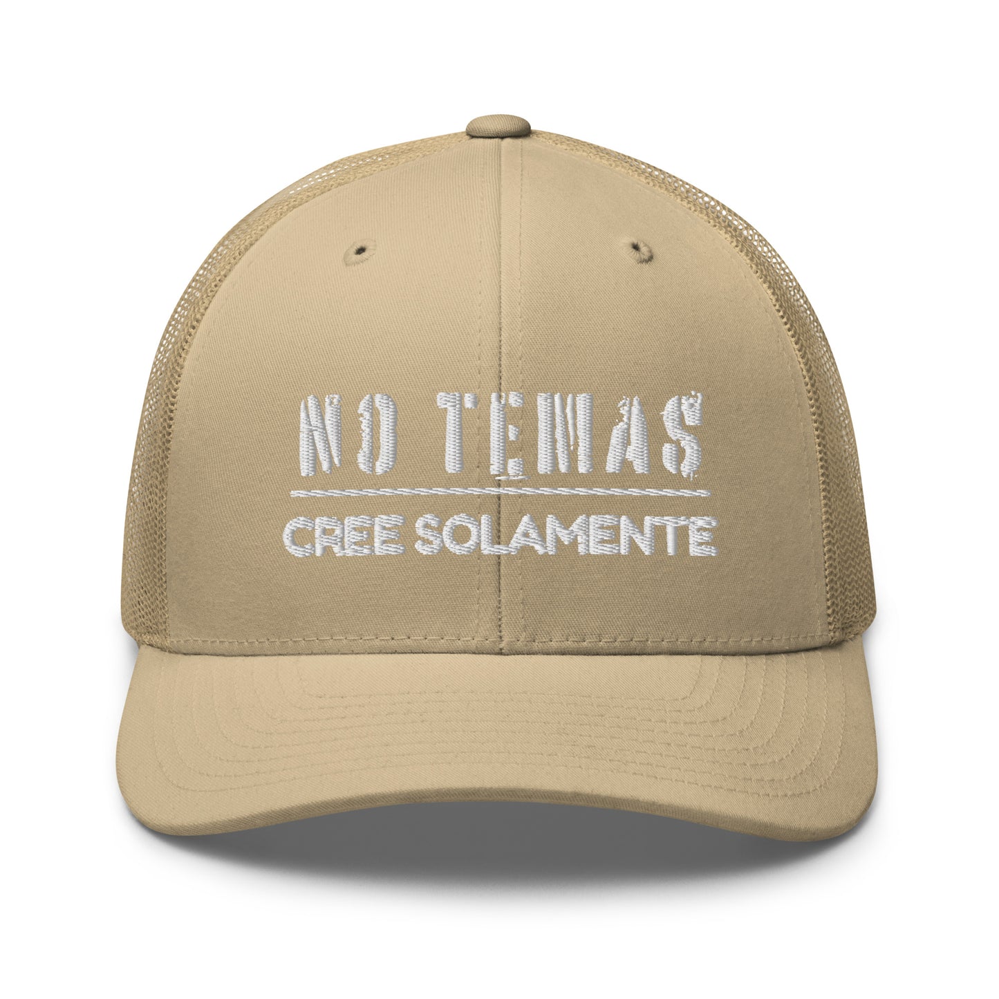 'No Temas' Embroidered Trucker