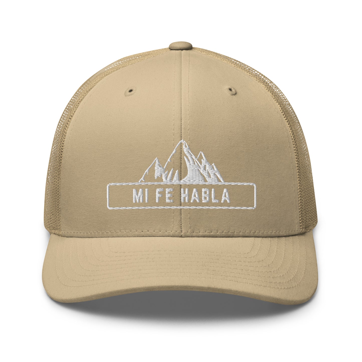 'Mi Fe Habla' Embroidered Trucker